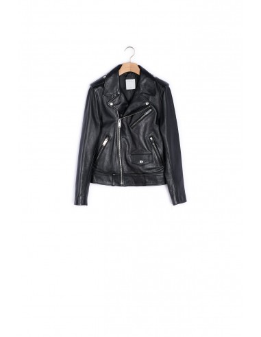 Blouson biker en cuir Jusqu'à 80% De Réduction