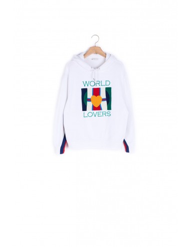 Sweat hoodie à broderies et  flocage soldes